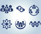 Working Together Icons Vector