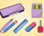 Student Pencil Case Vector