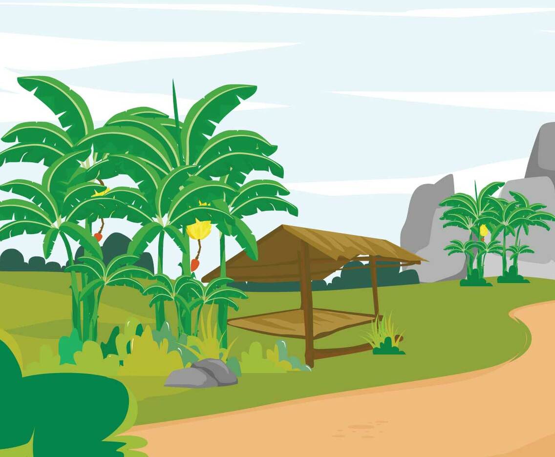 Free Banana Tree Landscape Illustration