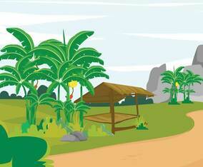 Free Banana Tree Landscape Illustration