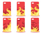 Firey Phone Case Pattern Vector Set