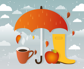 Rainy Vector Autumn Accessories