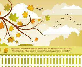 Free Vector Autumn Landscape