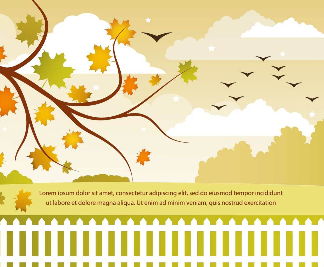 Free Vector Autumn Landscape