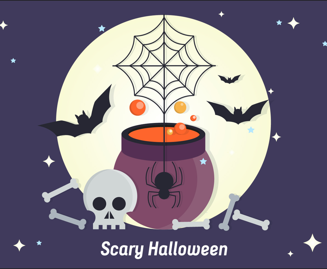 Scary Halloween Vector Illustration