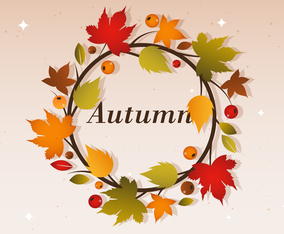 Free Autumn Vector Wreath Illustration