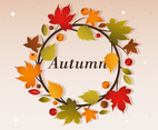 Free Autumn Vector Wreath Illustration
