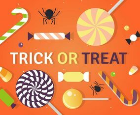 Halloween Trick or Treat Candy Vector Illustration