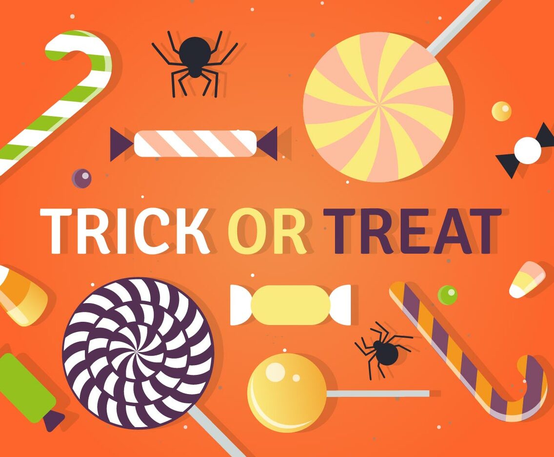 Halloween Trick or Treat Candy Vector Illustration