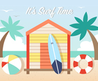 Surfing Vector Background