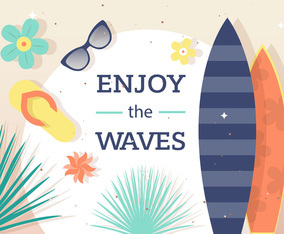 Enjoy the Surf Vector Background