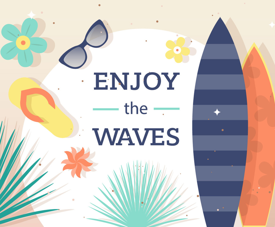 Enjoy the Surf Vector Background