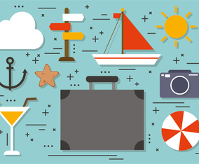 Free Flat Summer Elements Vector