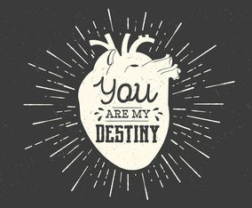 Heart Destiny Vector Typography
