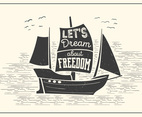 Free Boat Vector  Typography