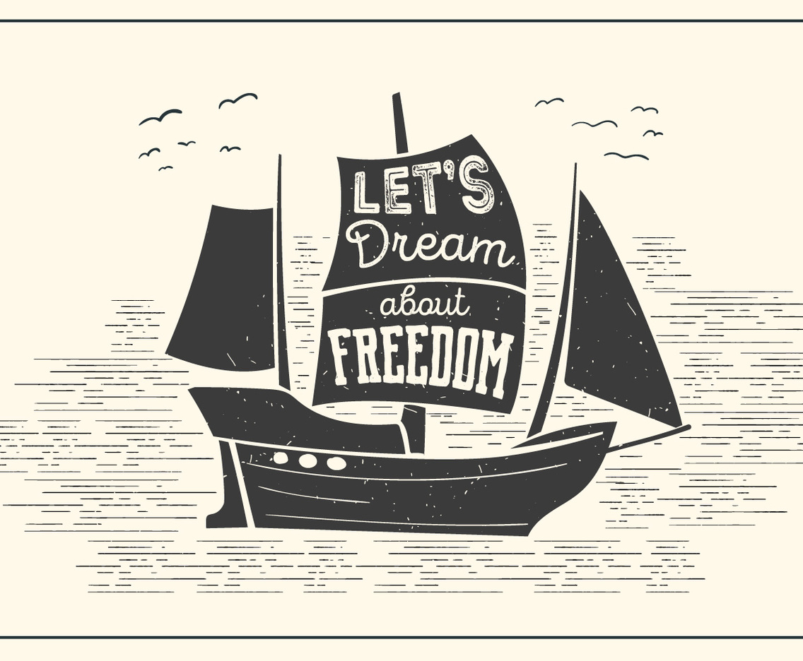 Free Boat Vector  Typography