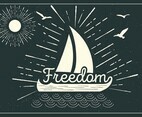 Free Ship Vector  Typography