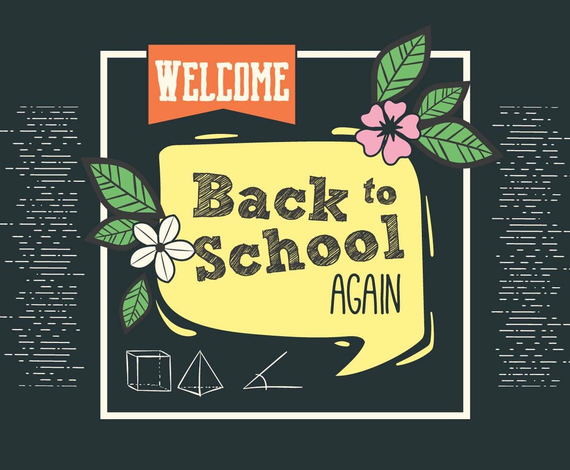 Free Back to School Vector  Typography