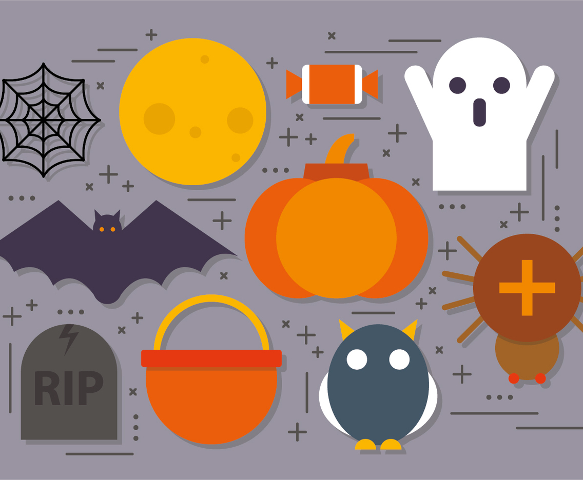 Flat Vector Halloween Icons