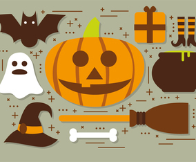 Pumpkin Halloween Elements Vector Collection
