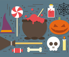 Witch Cauldron Halloween Elements Vector Collection