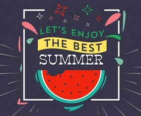 Free Vector Summer Typography