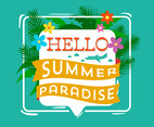 Hello Summer Typography