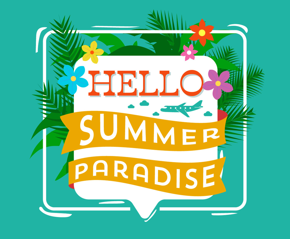 Hello Summer Typography