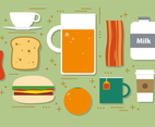 Flat Hamburger Vector Illustration