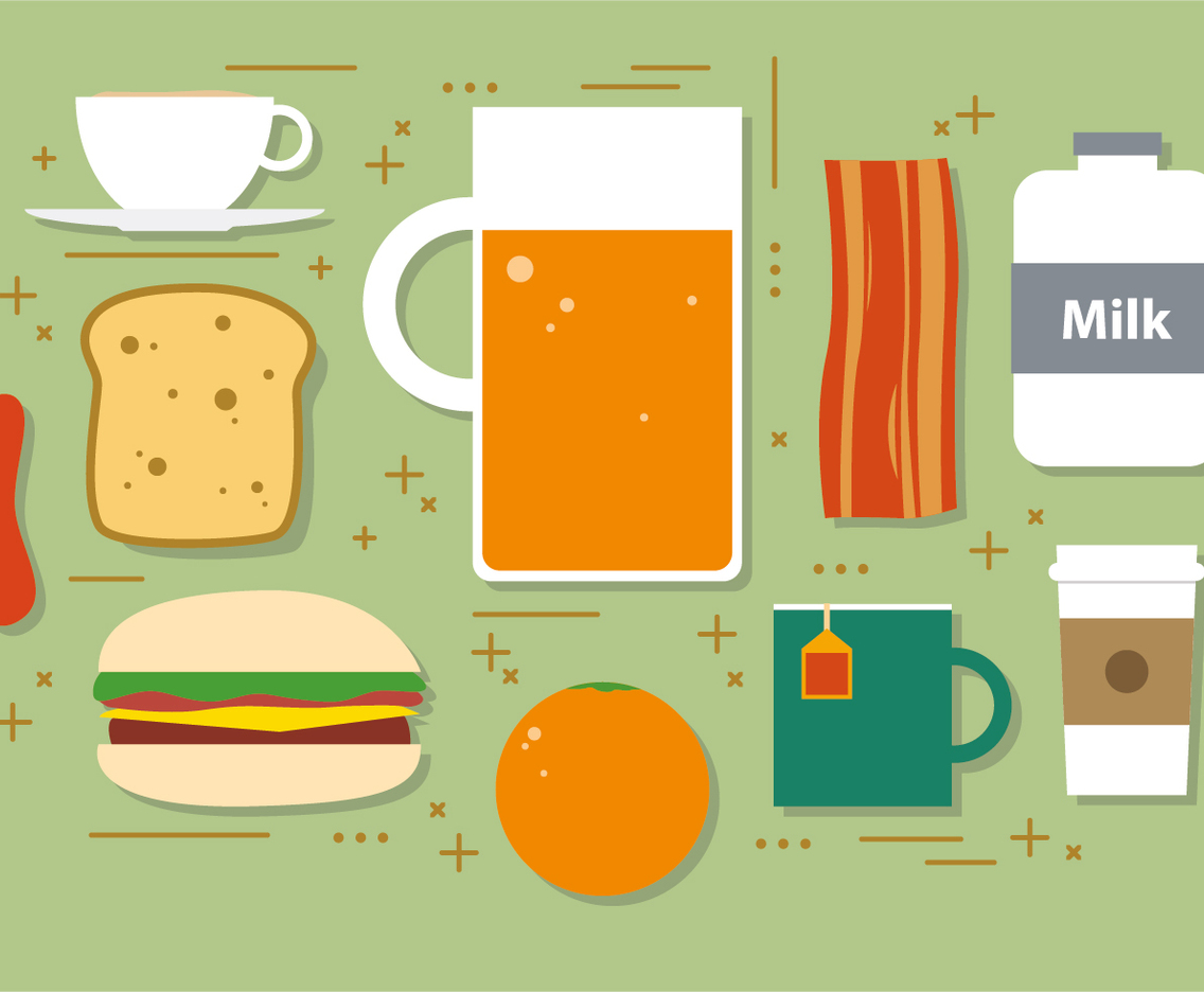 Flat Hamburger Vector Illustration