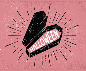 Halloween Coffin Vector Illustration