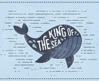 Vintage Whale Vector Illustration
