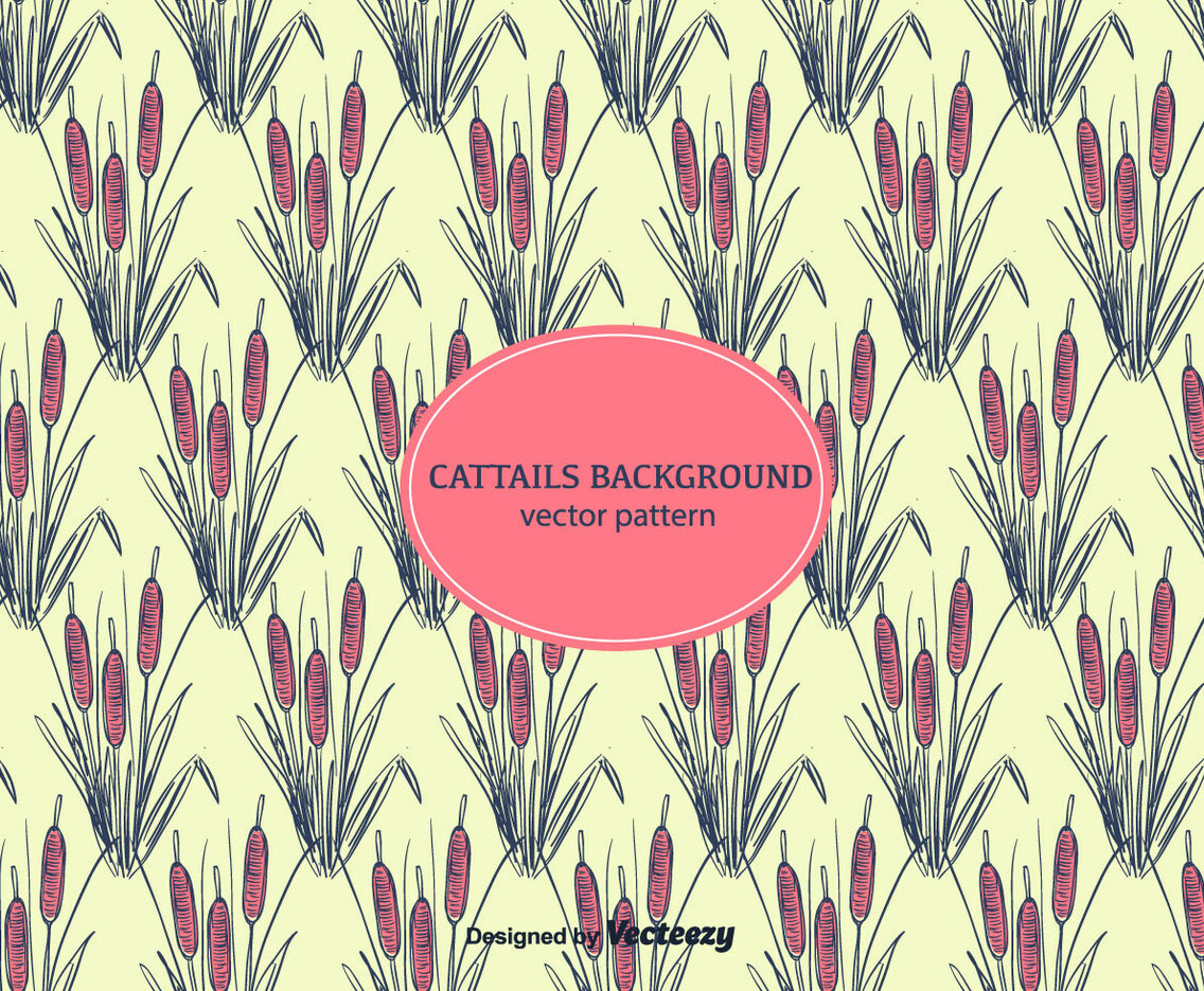 Cattails Background Vector