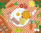 Free Dinner Vector Design