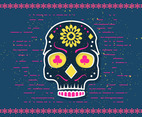 Free Halloween Sugar Skull Vector Illustration