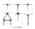 Zipline Set Vector