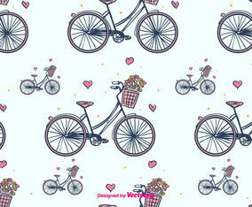 Bicycle Vector Pattern