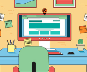 Webcam Work Space Vector Design