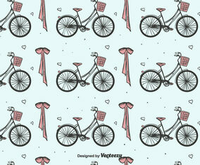 Bicycles And Bow Pattern