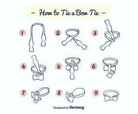 How to Tie a Bow Tie Vector