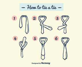 How To Tie A Tie Vector