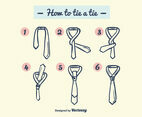 How To Tie A Tie Vector
