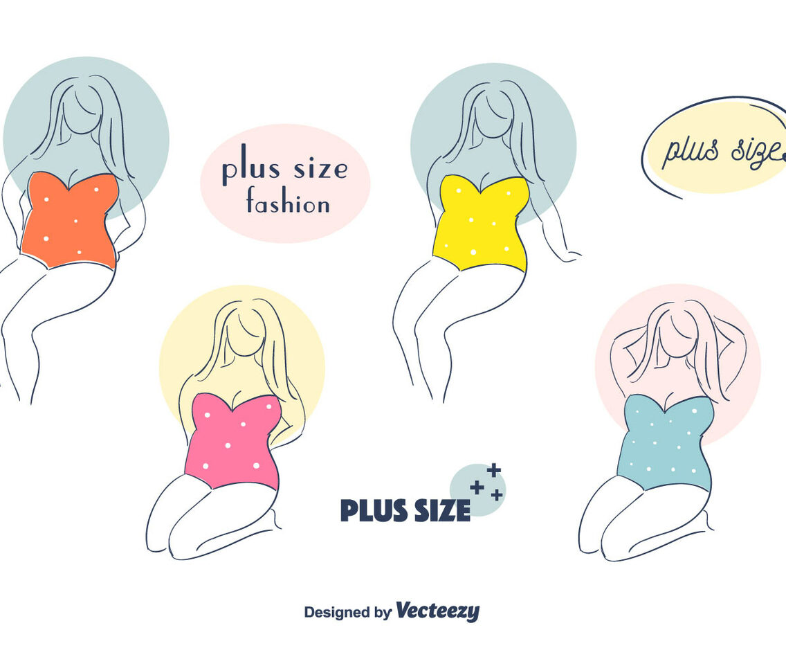 Plus Size Woman Vector