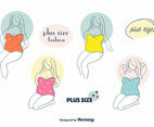 Plus Size Woman Vector