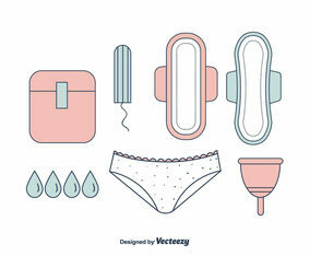 Feminine Hygiene Products Vector