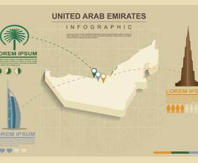 Free UAE map Illustration