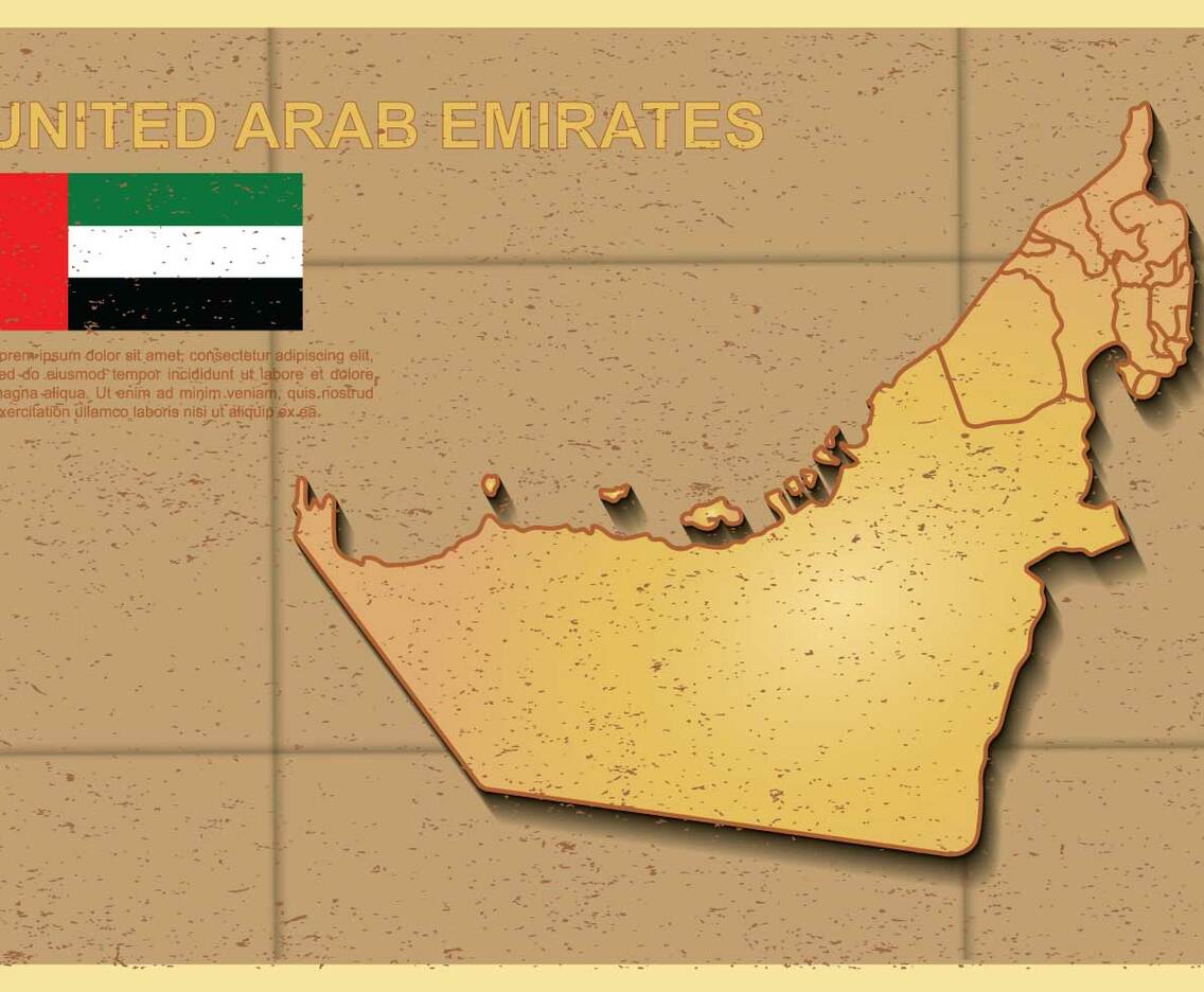 Free UAE map Illustration