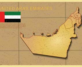Free UAE map Illustration