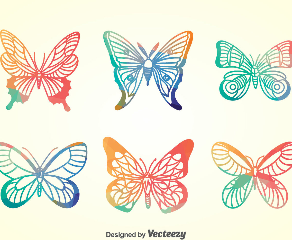 Colorful Butterfly Collection Set