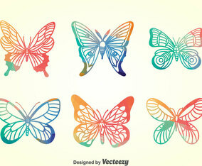 Colorful Butterfly Collection Set